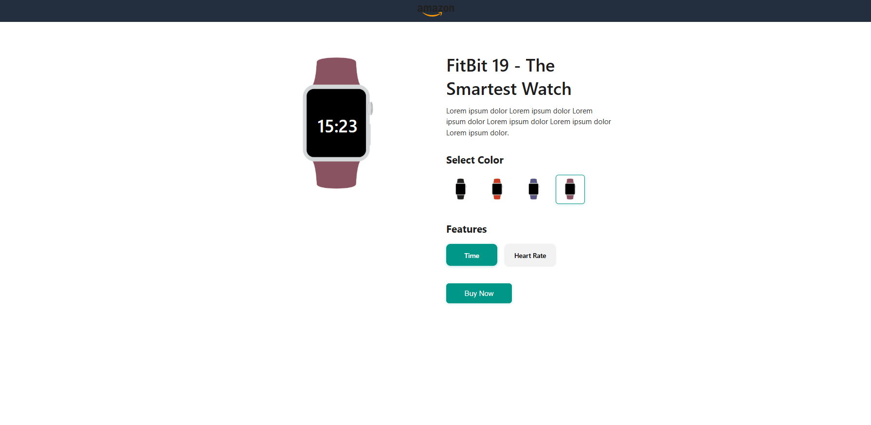React product landing page preview